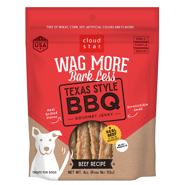 CLOUD STAR WAG MORE DOG TEXAS STYLE BBQ BEEF 10oz-Four Muddy Paws