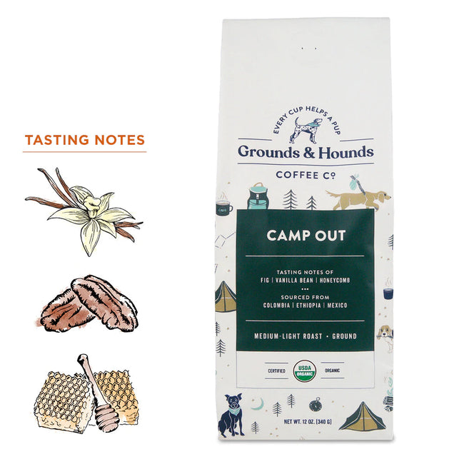 Campout Ground Coffee 12oz-Four Muddy Paws