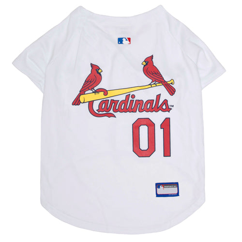 Cardinal White Jersey New Style S-Four Muddy Paws