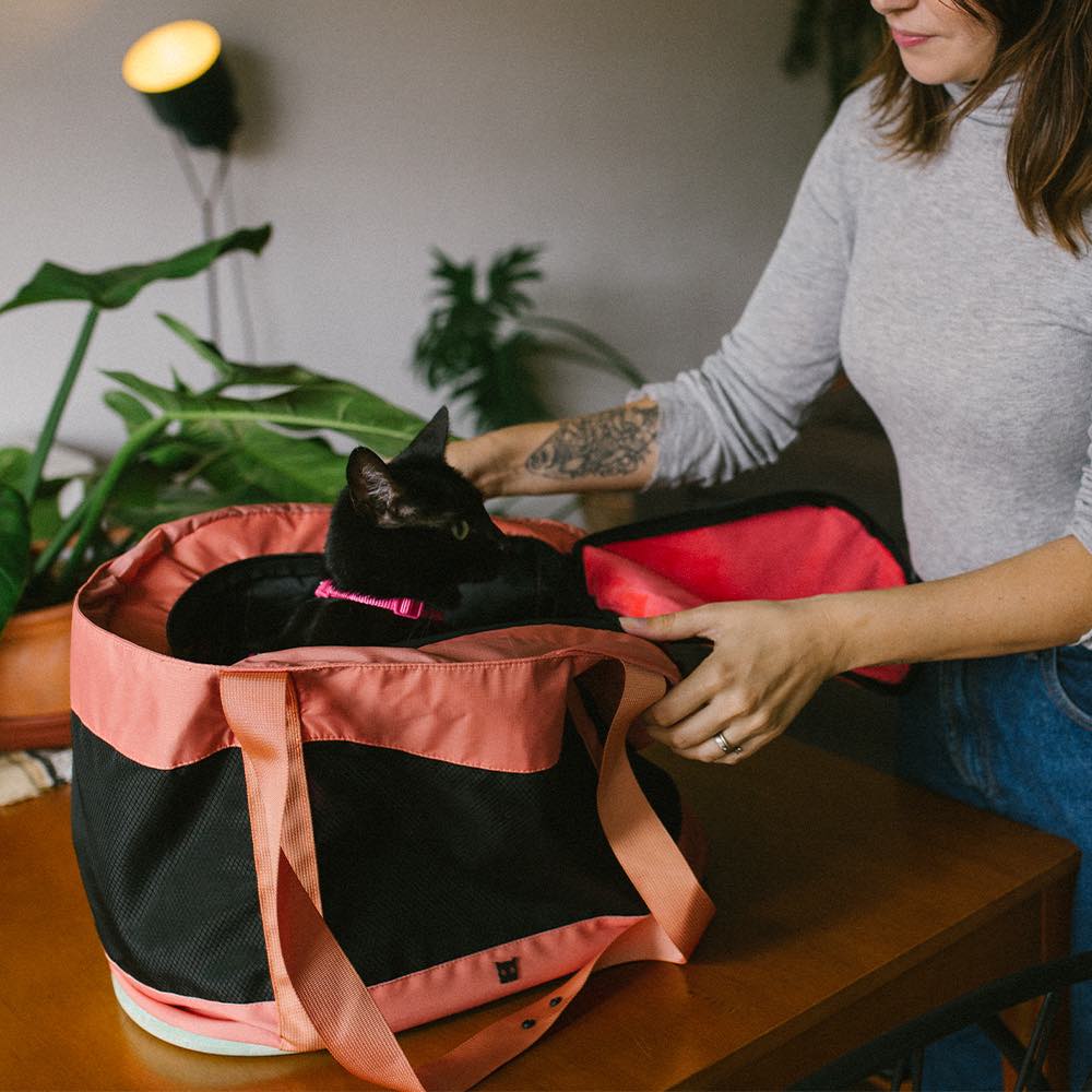 Cat Carrier Bag Terracotta-Four Muddy Paws