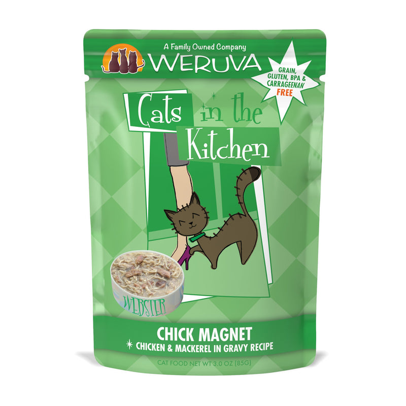 Cats in the Kitchen Pouches Chick Magnet 3oz Pouch-Four Muddy Paws