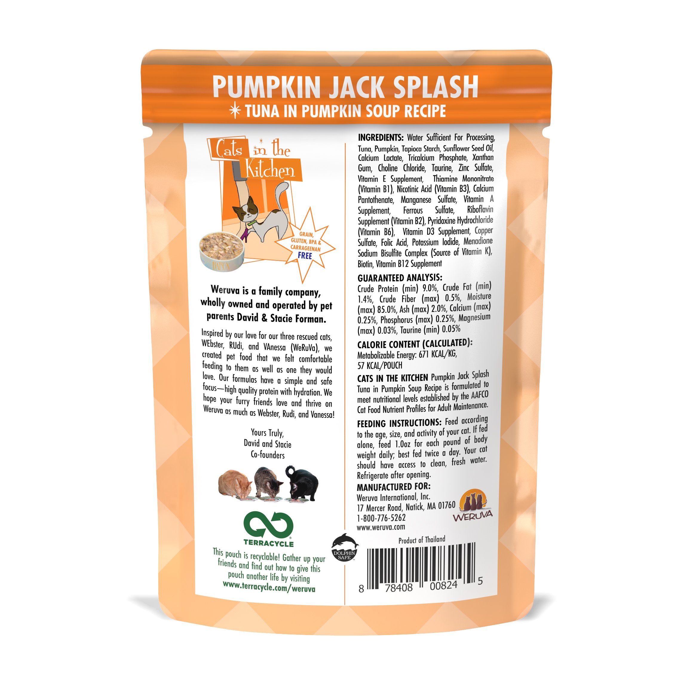 Cats in the Kitchen Pouches Pumpkin Jack Splash 3oz Pouch-Four Muddy Paws