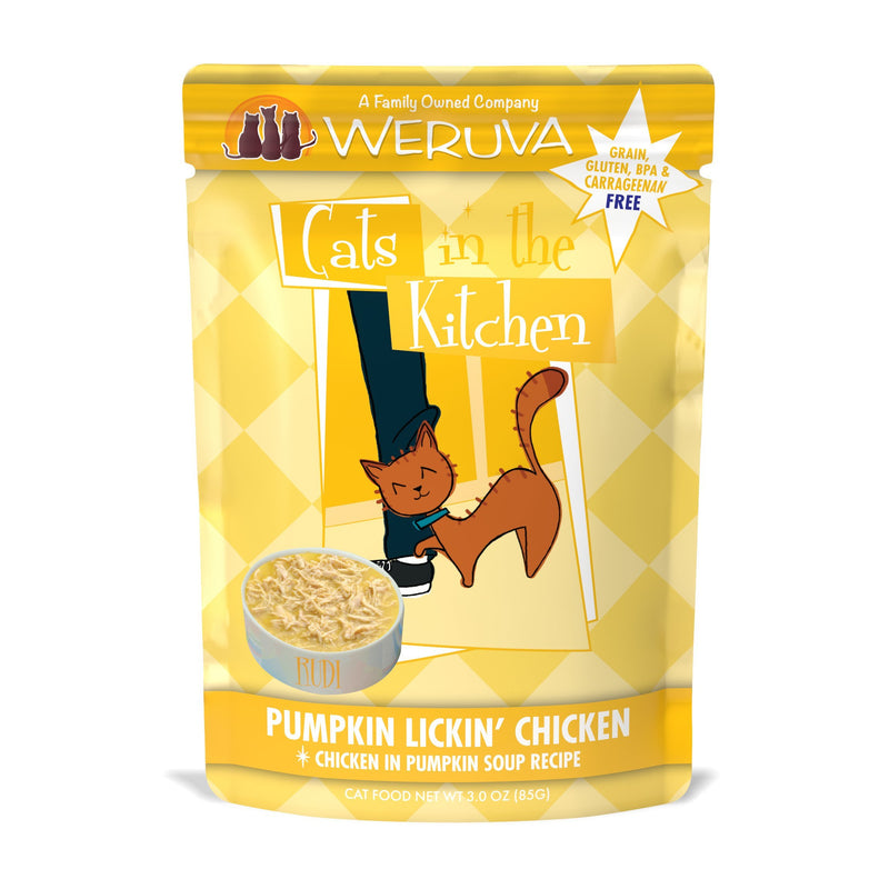 Cats in the Kitchen Pouches Pumpkin Lickin Chicken 3oz Pouch-Four Muddy Paws