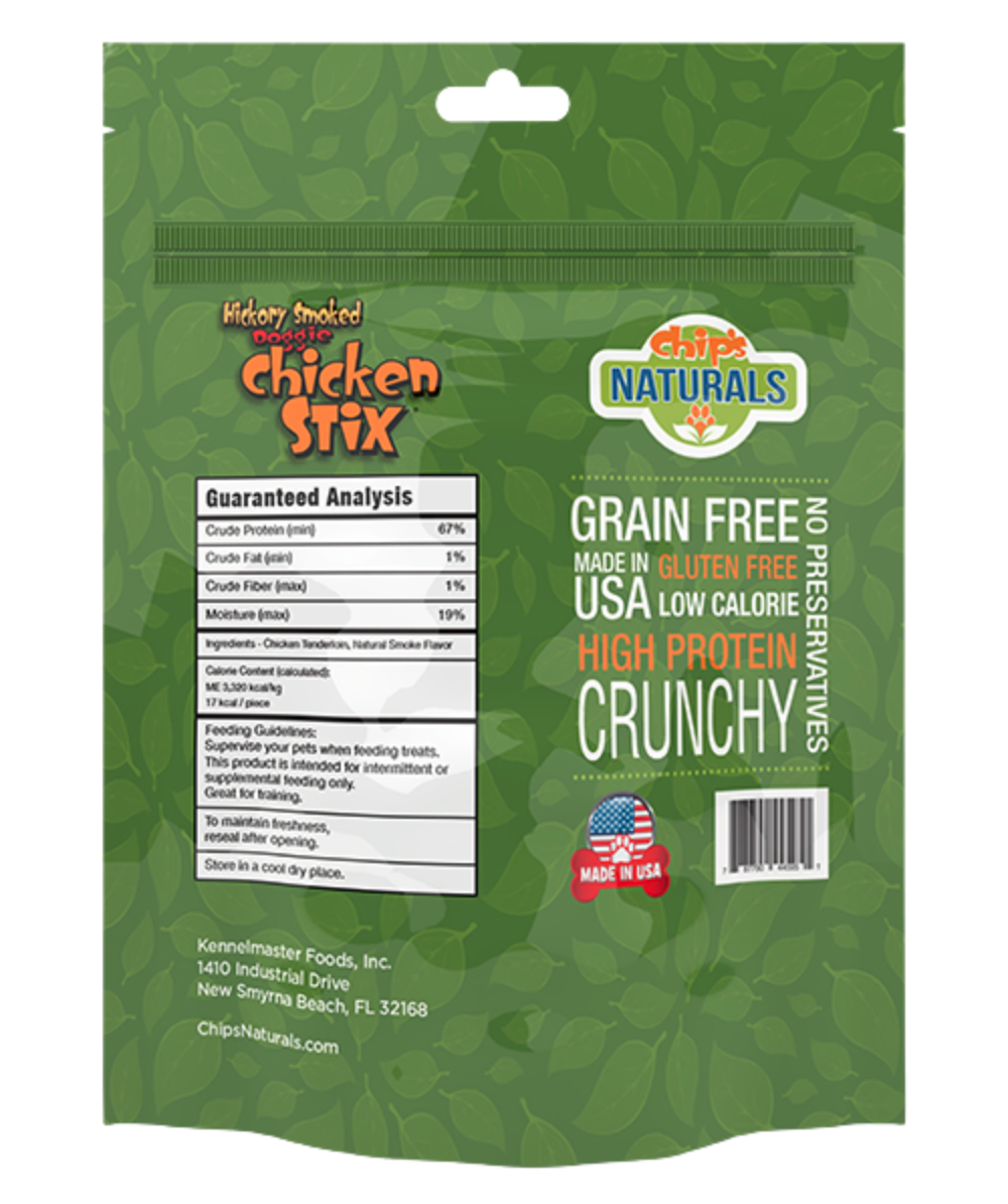 Chicken Chips Hickory Smoked Stix 6oz-Four Muddy Paws