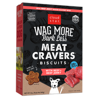Cloud Star Wag More Dog Meat Cravers Beef and Beef Jerky Treat 12oz-Four Muddy Paws