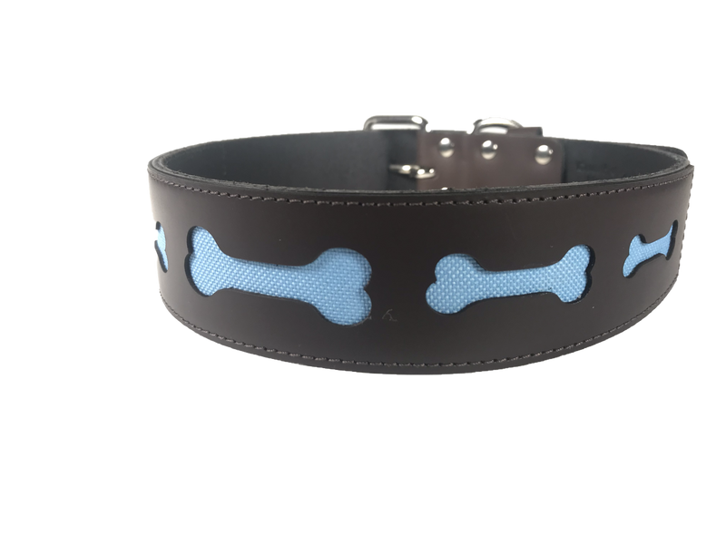 Colorfull Accent Leather Dog Collars and Leads-Four Muddy Paws