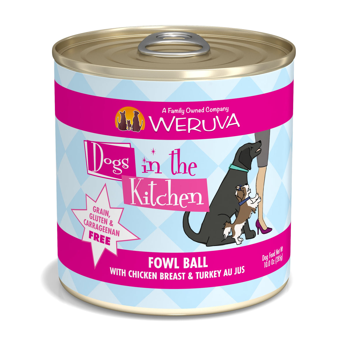 DOGS IN THE KITCHEN CAN FOWL BALL 10oz-Four Muddy Paws