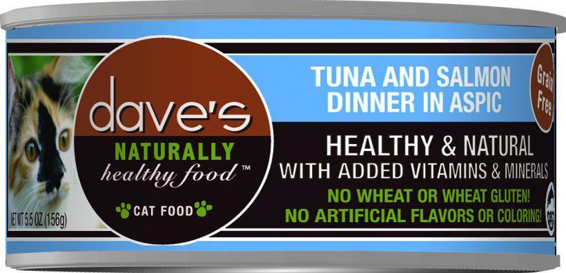 Dave's Grain Free Can Cat Food Tuna/Salmon 5.5oz-Four Muddy Paws