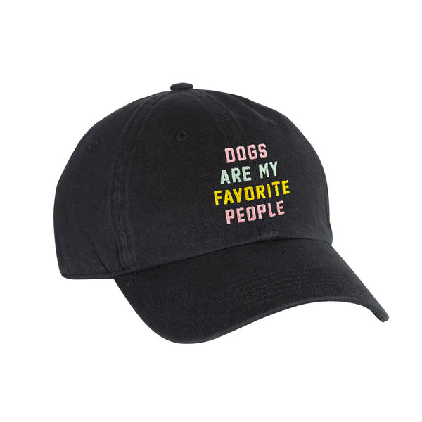 Dogs Are My Favorite People Cap Black-Four Muddy Paws