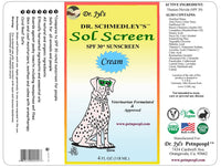 Dr. Schemedley's Sol Screen Sun Screen Lotion for Dogs 4oz-Four Muddy Paws