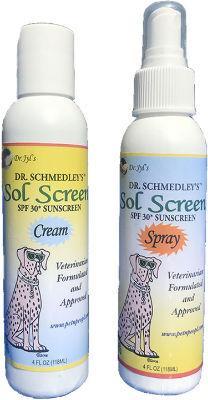 Dr. Schemedley's Sol Screen Sun Screen and Insect Repellant Spray for Dogs 4oz-Four Muddy Paws