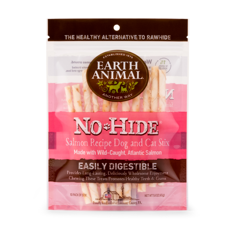 EARTH ANIMAL NO HIDE STIX Salmon 10pk-Four Muddy Paws