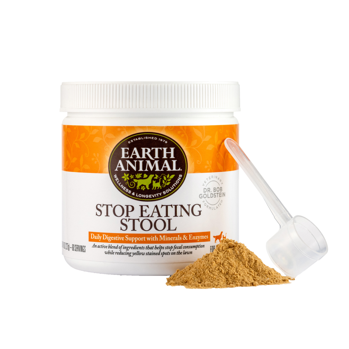 Earth Animal Dog STop Eating Stools 8oz-Four Muddy Paws