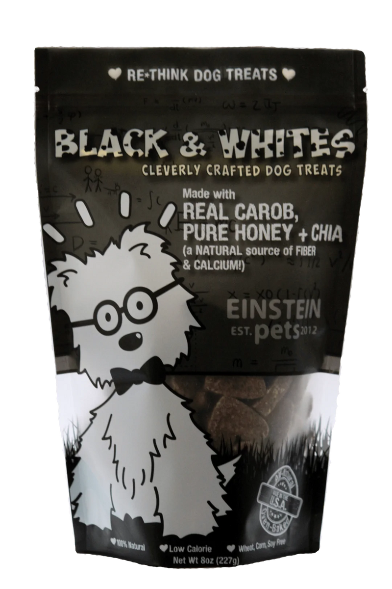Einstein Pets Black & White Dog Treat 8oz-Four Muddy Paws