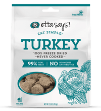 Etta Says Eat Simple! 100% Freeze Dried Turkey 2.5oz-Four Muddy Paws