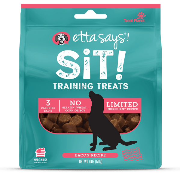 Etta Says Sit! Training Treats Bacon 6oz-Four Muddy Paws