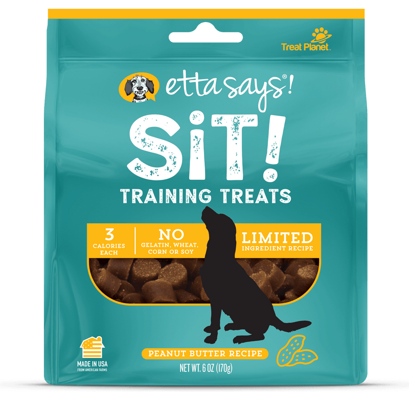 Etta Says Sit! Training Treats Peanut Butter 6oz-Four Muddy Paws