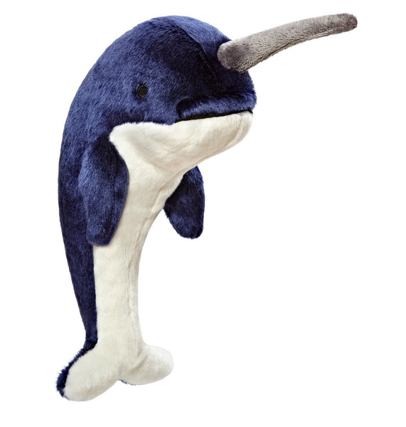 FLUFF AND TUFF BLEU NARWHAL DOG TOY-Four Muddy Paws
