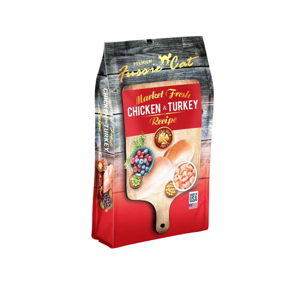 FUSSIE CAT DRY CHICKEN/TURKEY 3.5lb-Four Muddy Paws