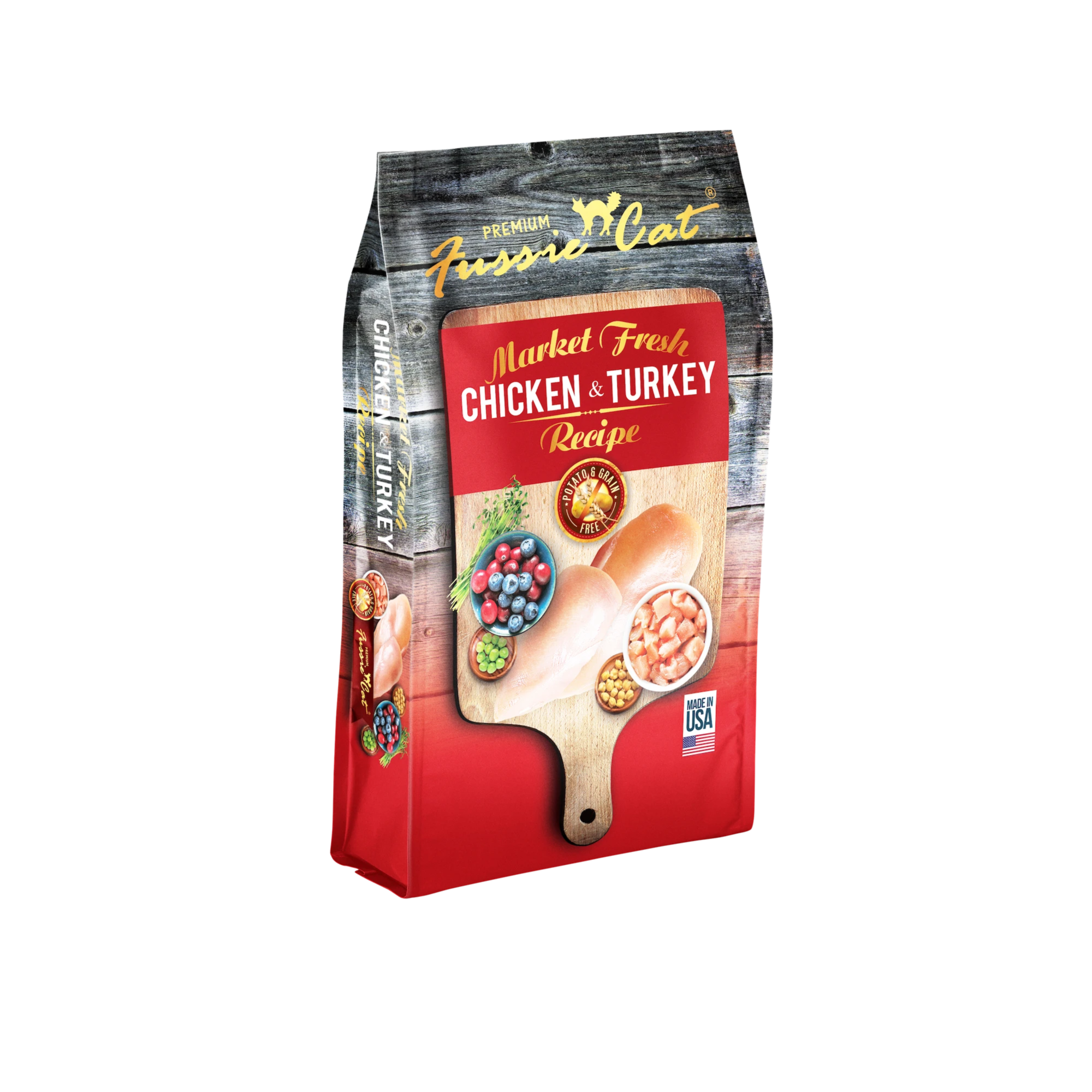 FUSSIE CAT DRY CHICKEN/TURKEY 3.5lb-Four Muddy Paws