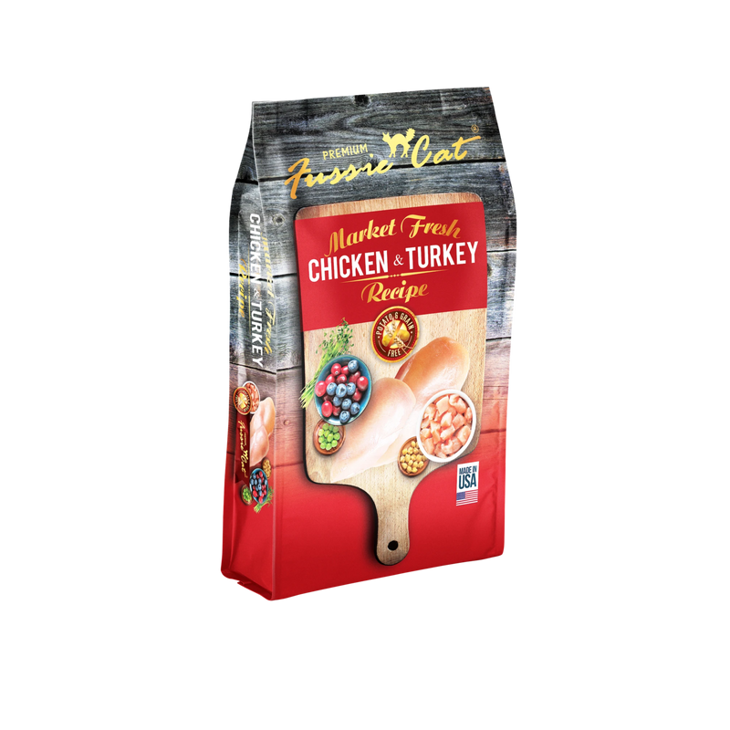FUSSIE CAT DRY CHICKEN/TURKEY 3.5lb-Four Muddy Paws