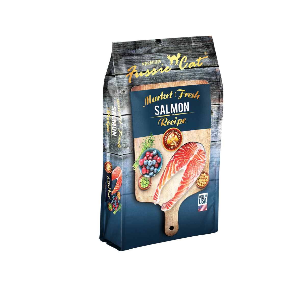FUSSIE CAT DRY SALMON 3.5lb-Four Muddy Paws