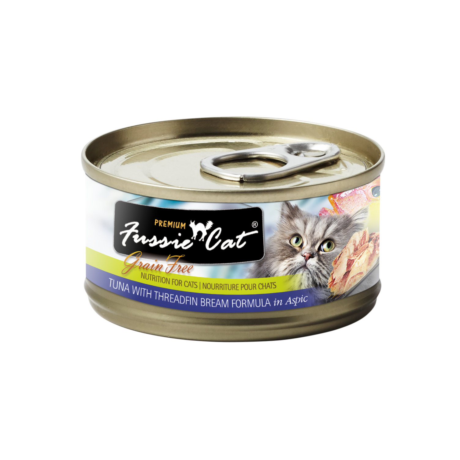 FUSSIE CAT PREMIUM GRAIN FREE TUNA THREADFIN BREAM 2.82oz-Four Muddy Paws
