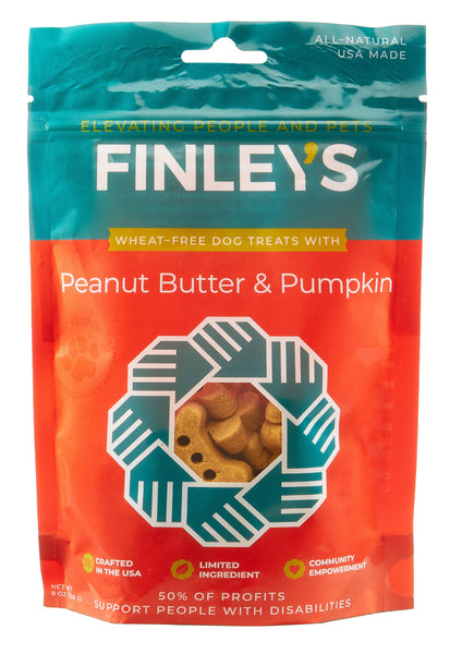 Finley's Peanut Butter Pumpkin Biscuit 8oz-Four Muddy Paws