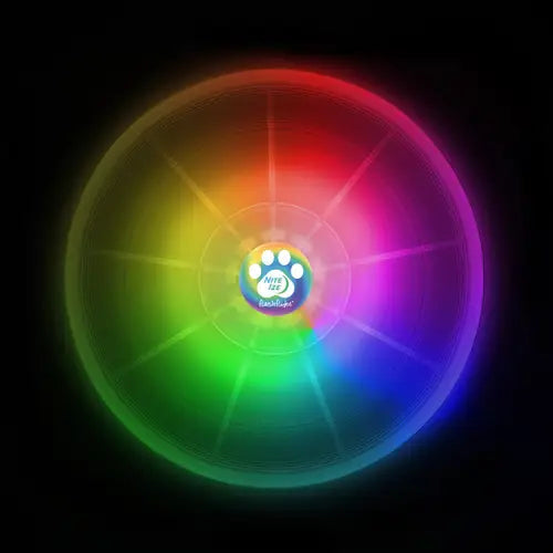 FlashFlight Dog Discuit LED Flying Disc-Four Muddy Paws
