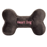 Fluff and Tuff Heart Bone Dog Toy-Four Muddy Paws