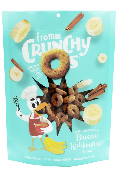 Fromm Crunchy O's Banana Kablammas Dog Treat 6oz-Four Muddy Paws