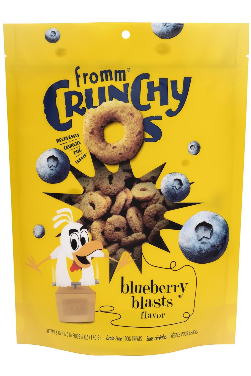 Fromm Crunchy O's Blueberry Blast Dog Treat 6oz-Four Muddy Paws