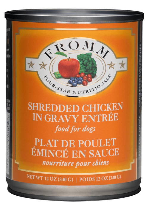 Fromm Four Star Shredded Chicken Entree 12oz-Four Muddy Paws