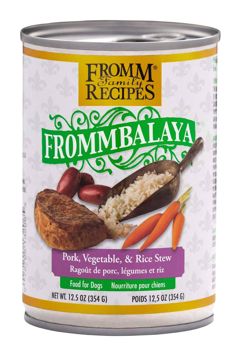 Frommbalaya Dog Food Cans Pork, Vegetable and Rice 12.5oz-Four Muddy Paws