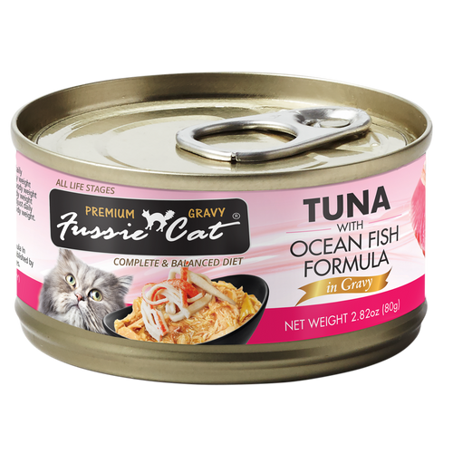 Fussie Cat Premium Tuna Oceanfish in Gravy 2.82oz-Four Muddy Paws