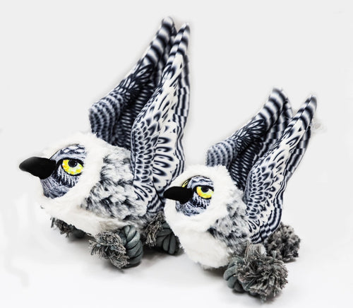 Fuzzy Owl with Tennis Ball-Four Muddy Paws