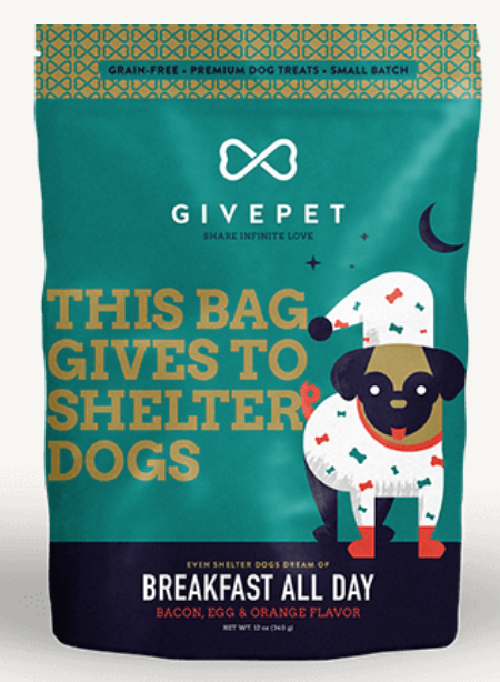 GIVEPET BREAKFAST ALL DAY TREAT 12OZ-Four Muddy Paws