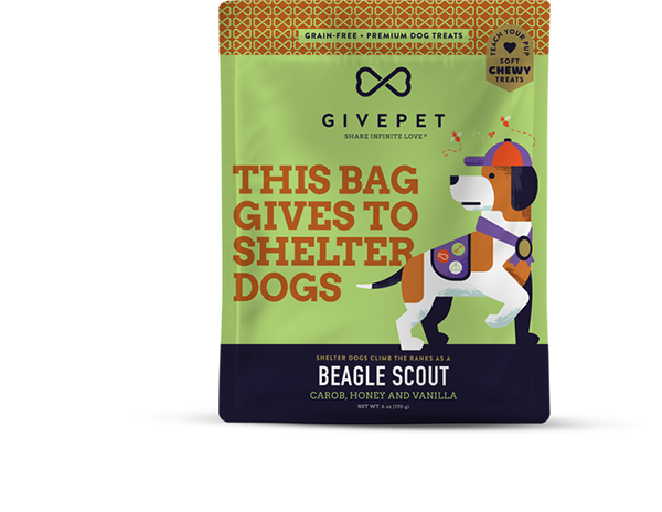 Give Pet Beagle Scout Soft Dog Treat 6oz-Four Muddy Paws
