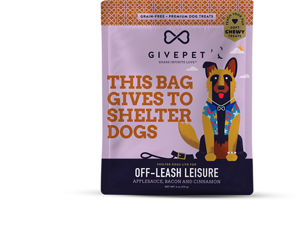 Give Pet Off Leash Leisure Soft Dog Treat 6oz-Four Muddy Paws