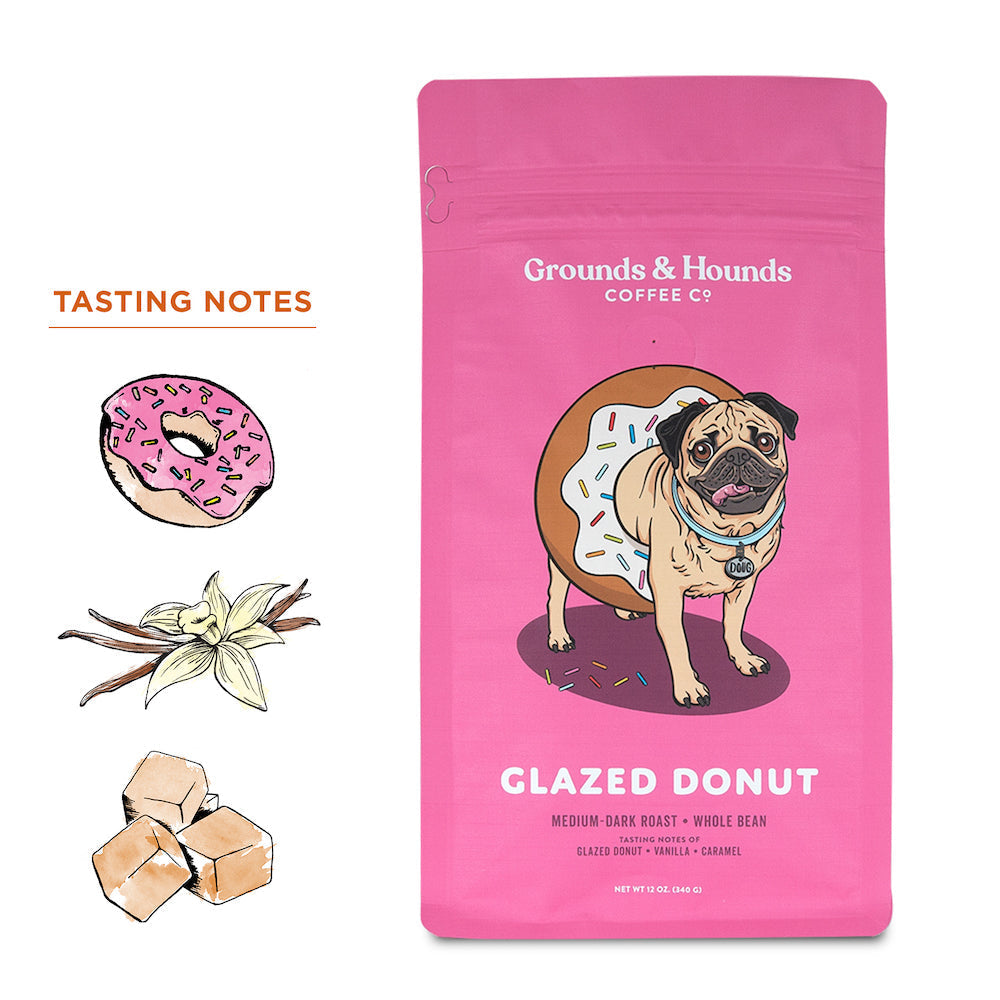 Glazed Donut Blend Ground Coffee 12oz-Four Muddy Paws