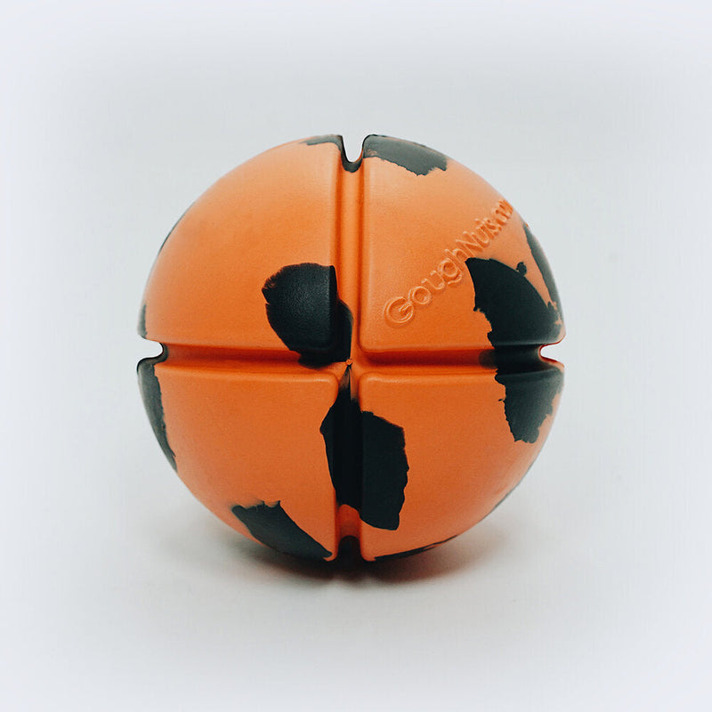 Goughnut Interactive Tough Ball Orange-Four Muddy Paws