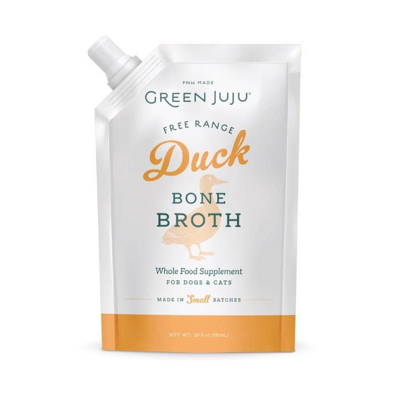 Green JuJu Dog Frozen Duck Bone Broth 20oz-Four Muddy Paws