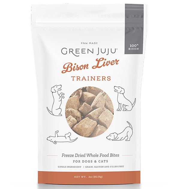 Green Juju Dog Training Bison Liver 3oz-Four Muddy Paws