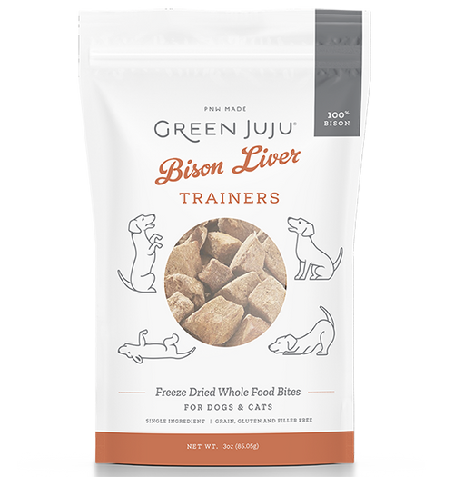 Green Juju Dog Training Bison Liver 3oz-Four Muddy Paws
