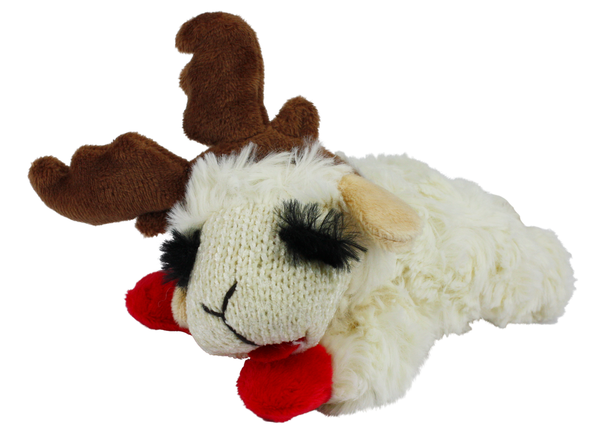 Holiday Lampchop with Antlers 6"-Four Muddy Paws
