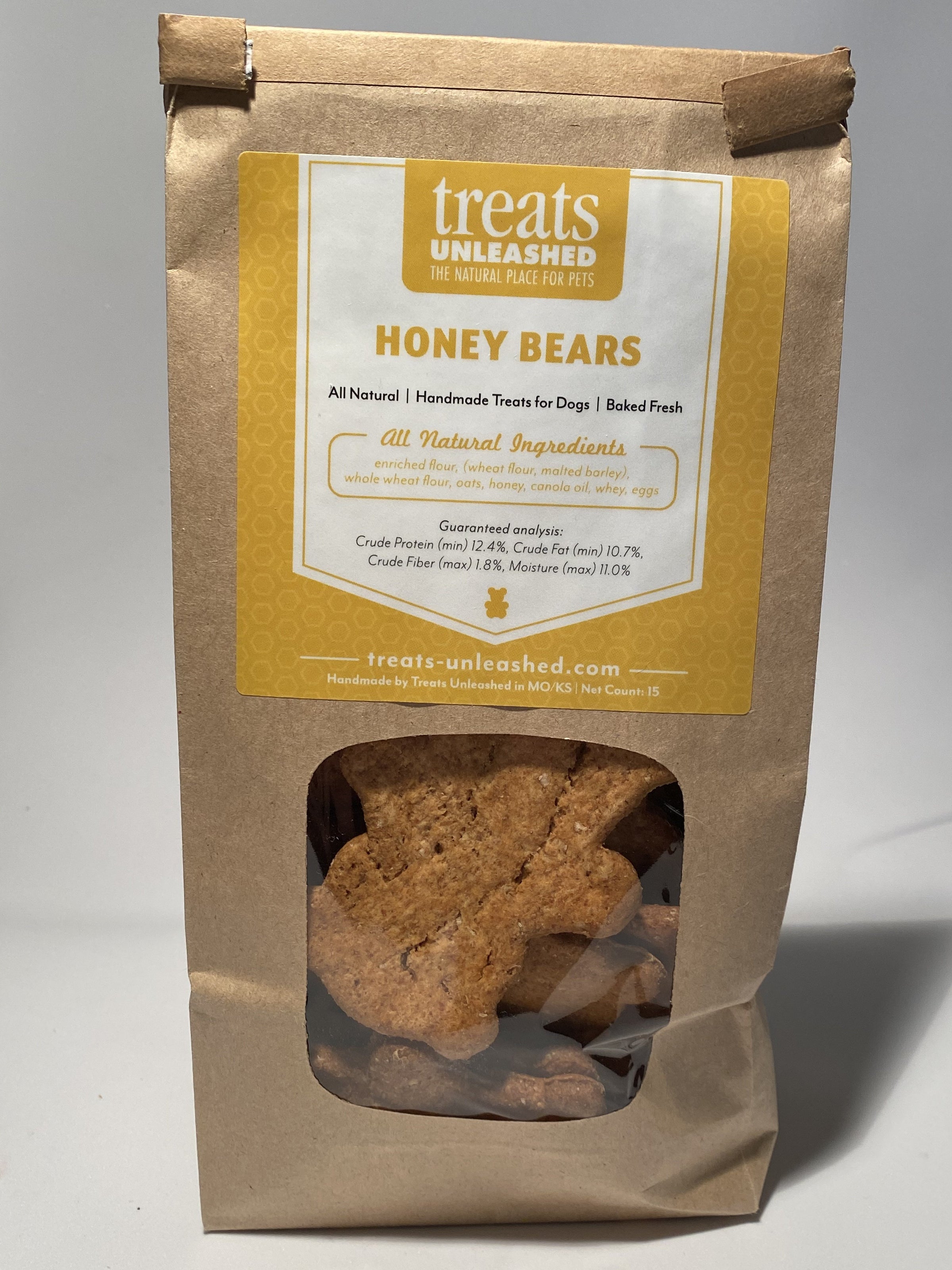 Honey Bears Bag 1 lb-Four Muddy Paws