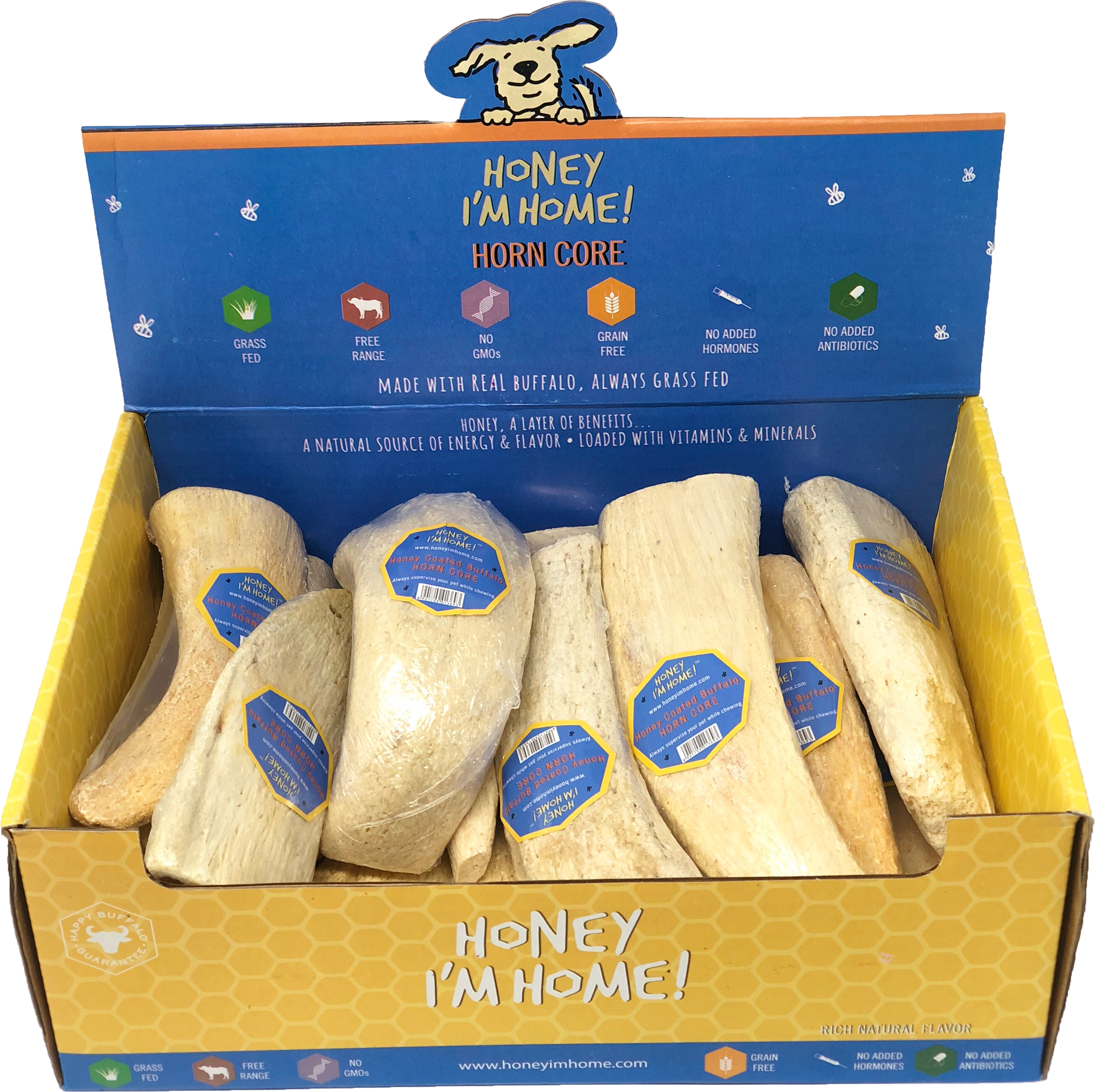 Honey I'm Home Buffalo Horn Core-Four Muddy Paws