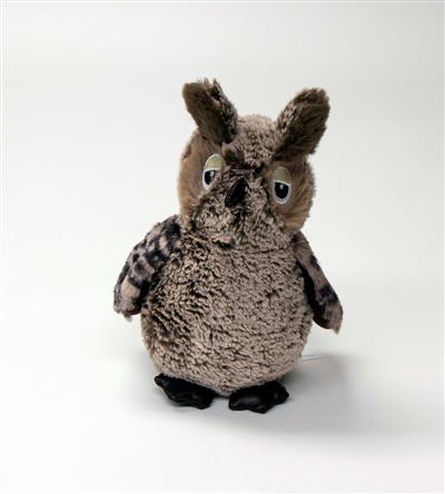 Horned Owl with Tennis Ball-Four Muddy Paws