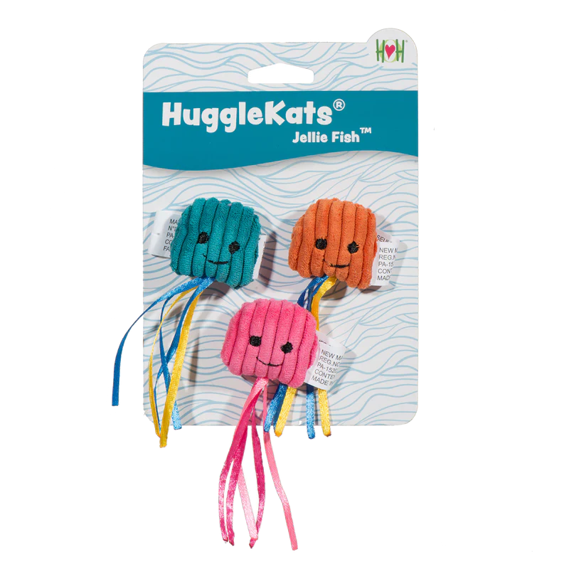 Hugglekats Jellie Fish Cat Toy-Four Muddy Paws