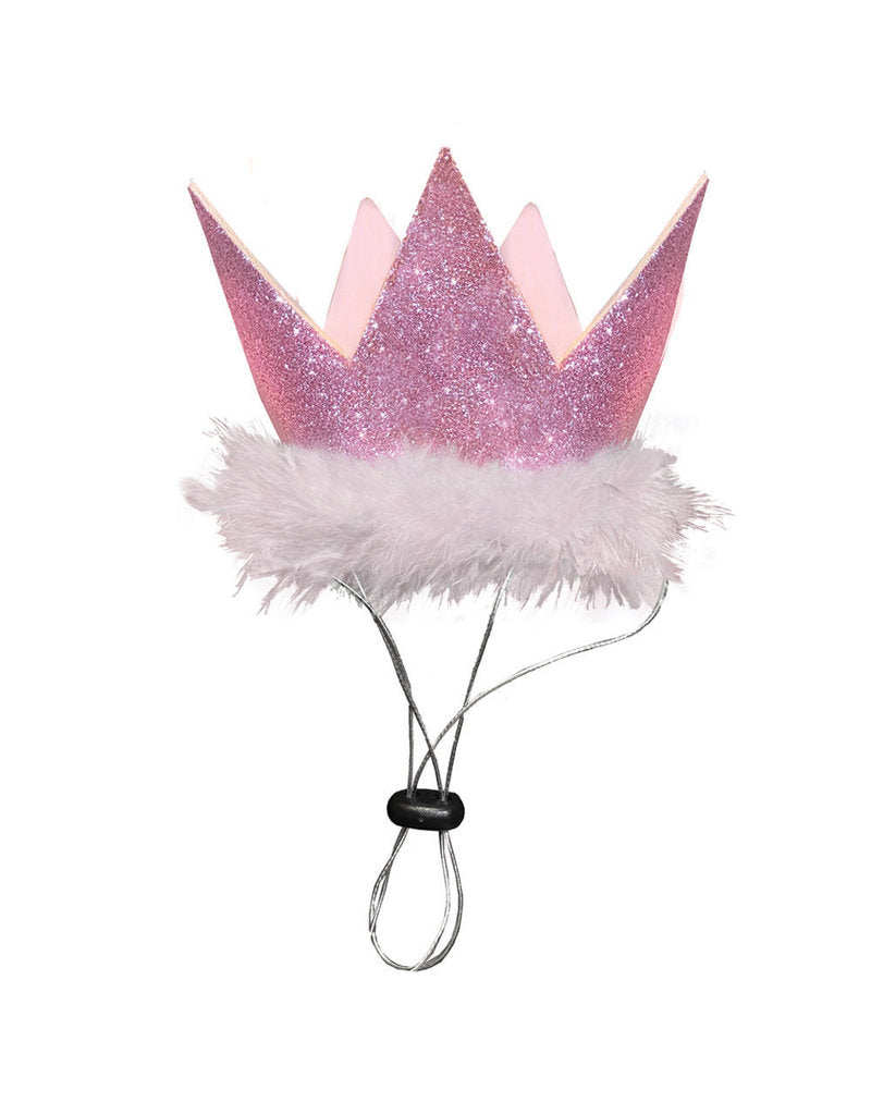 Huxley and Kent Party Crown Pink Large-Four Muddy Paws